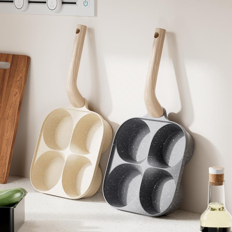 Non-stick Egg Frying Pan, 4 Hole Skillet